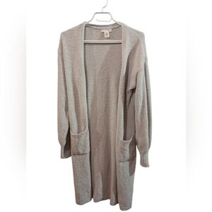 Cozy Gray Open-Front Cardigan